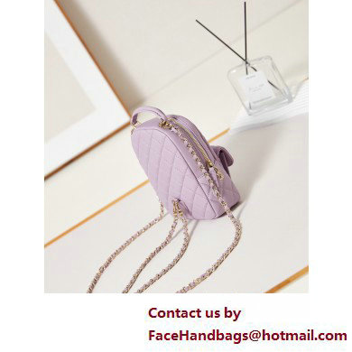 Chanel Lambskin  &  Gold-Tone Metal Mini Backpack Bag AP3753 Lilac 2025